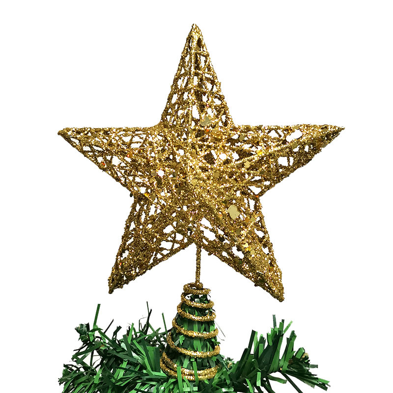 Star Tree Topper - 1 pz 15*20cm oro Glitter albero