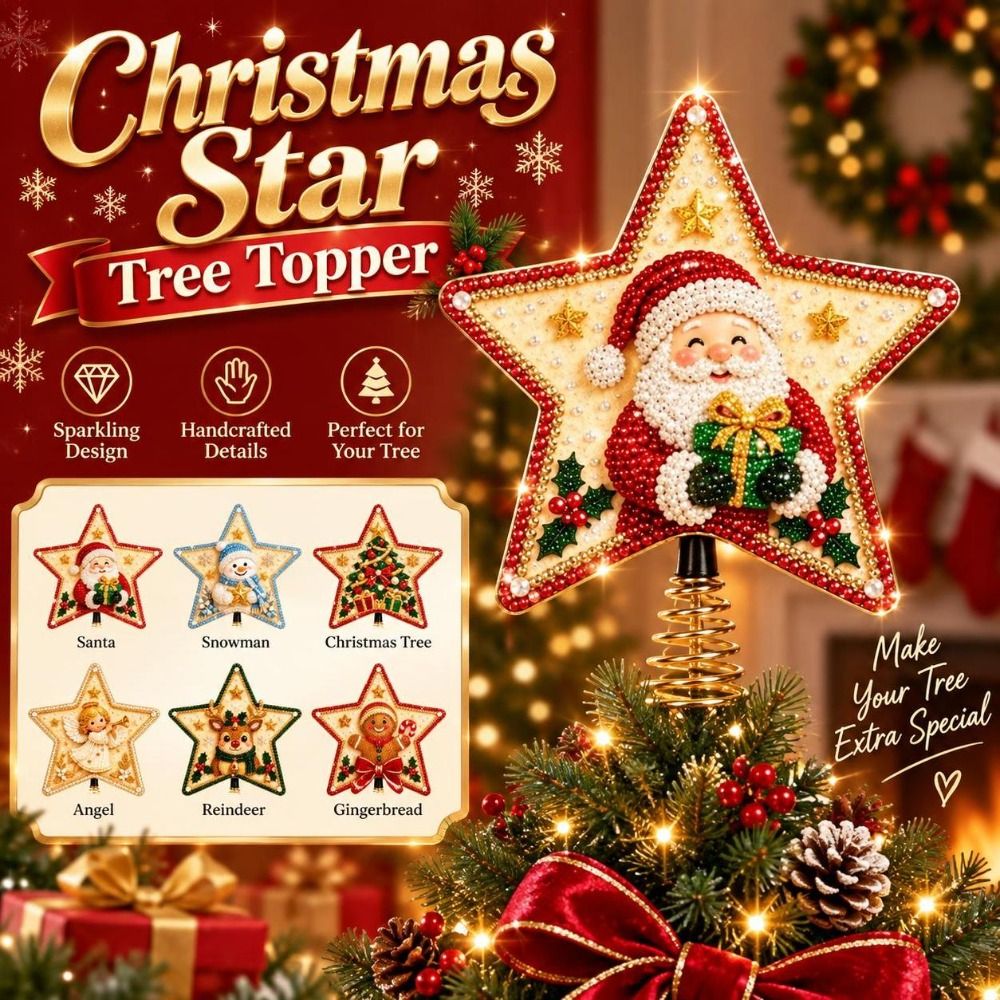 Star Tree Topper - Decorazione Natalizia a Forma di Stella