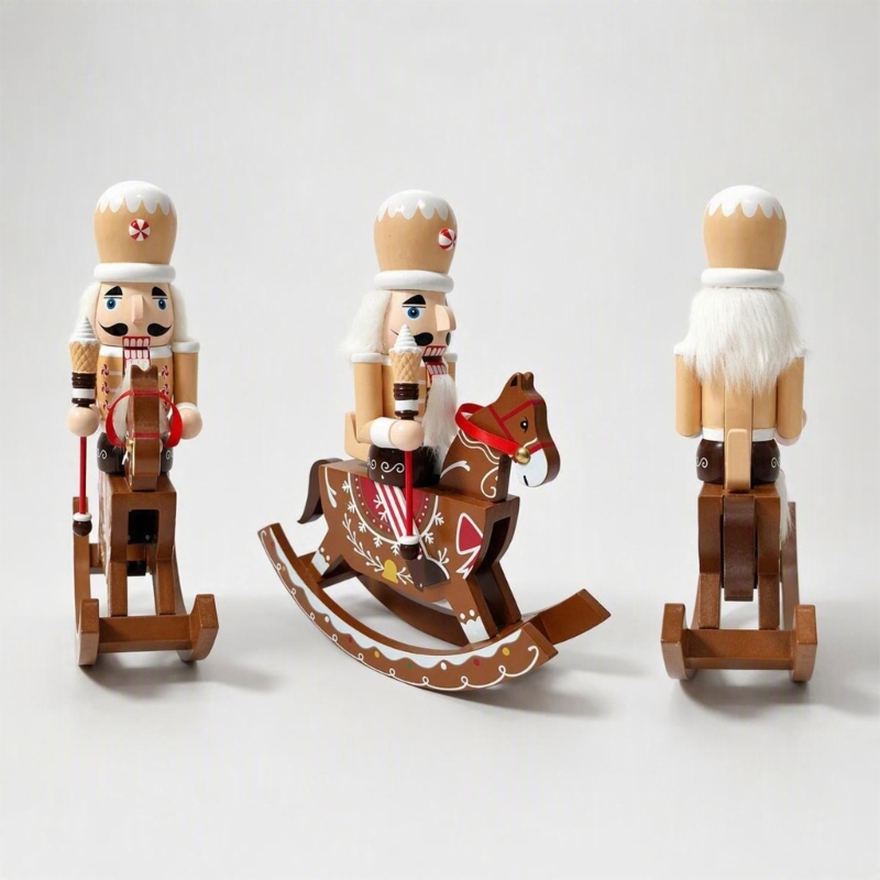 Nutcracker Figurine - Decorazione schiaccianoci a cavallo a dondolo