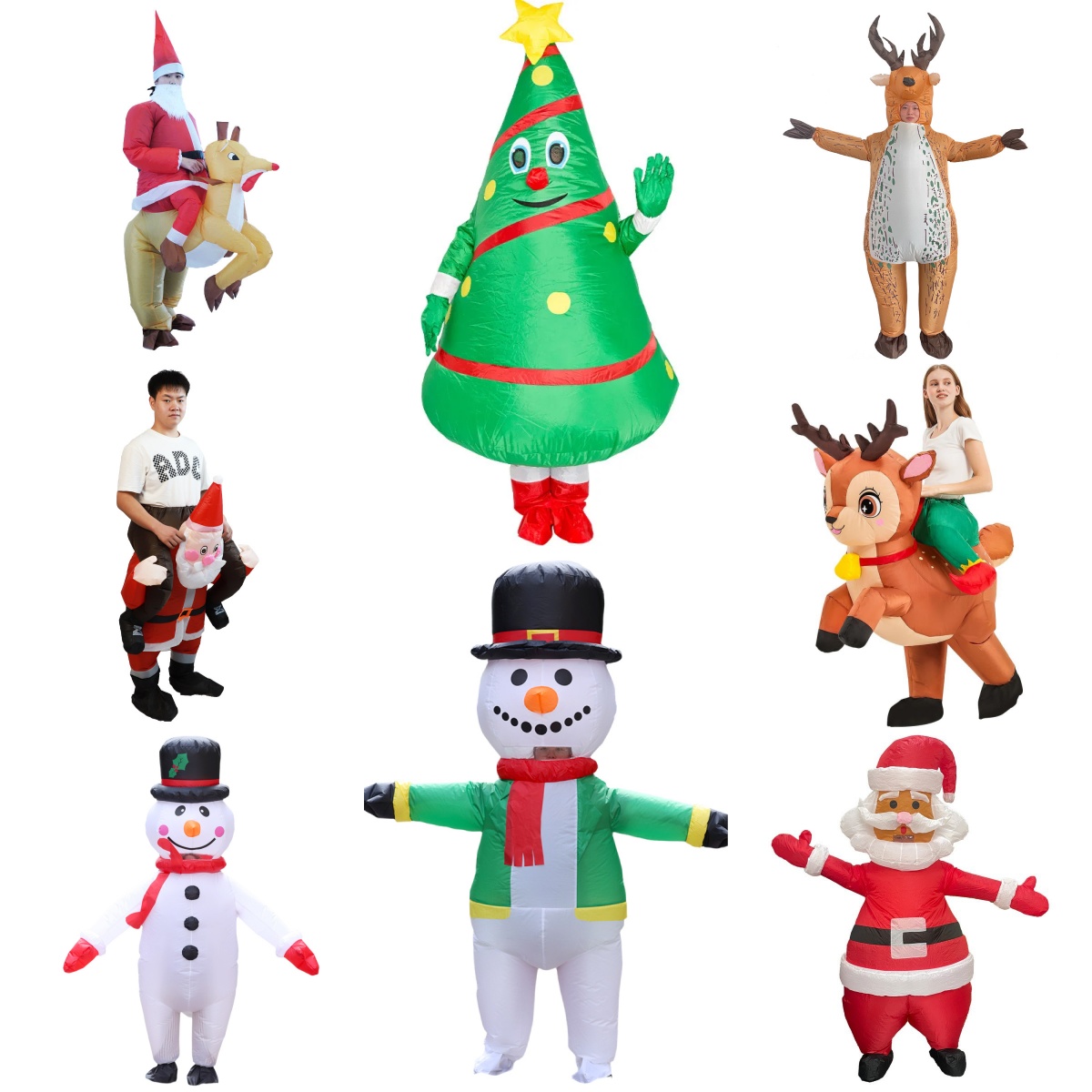 Elf Costume Christmas - Costume Gonfiabile Natalizio Divertente, Cosplay Babbo