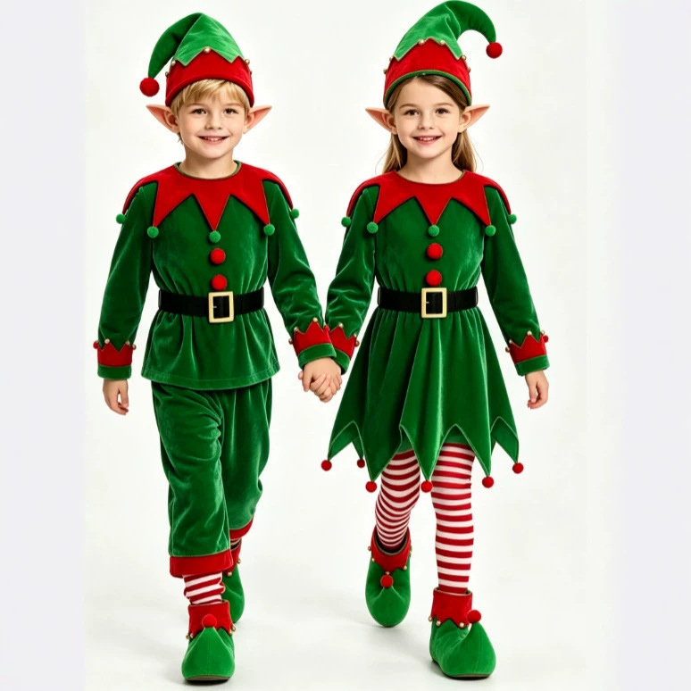 Elf Costume Christmas - Costumi di Natale per Bambini e