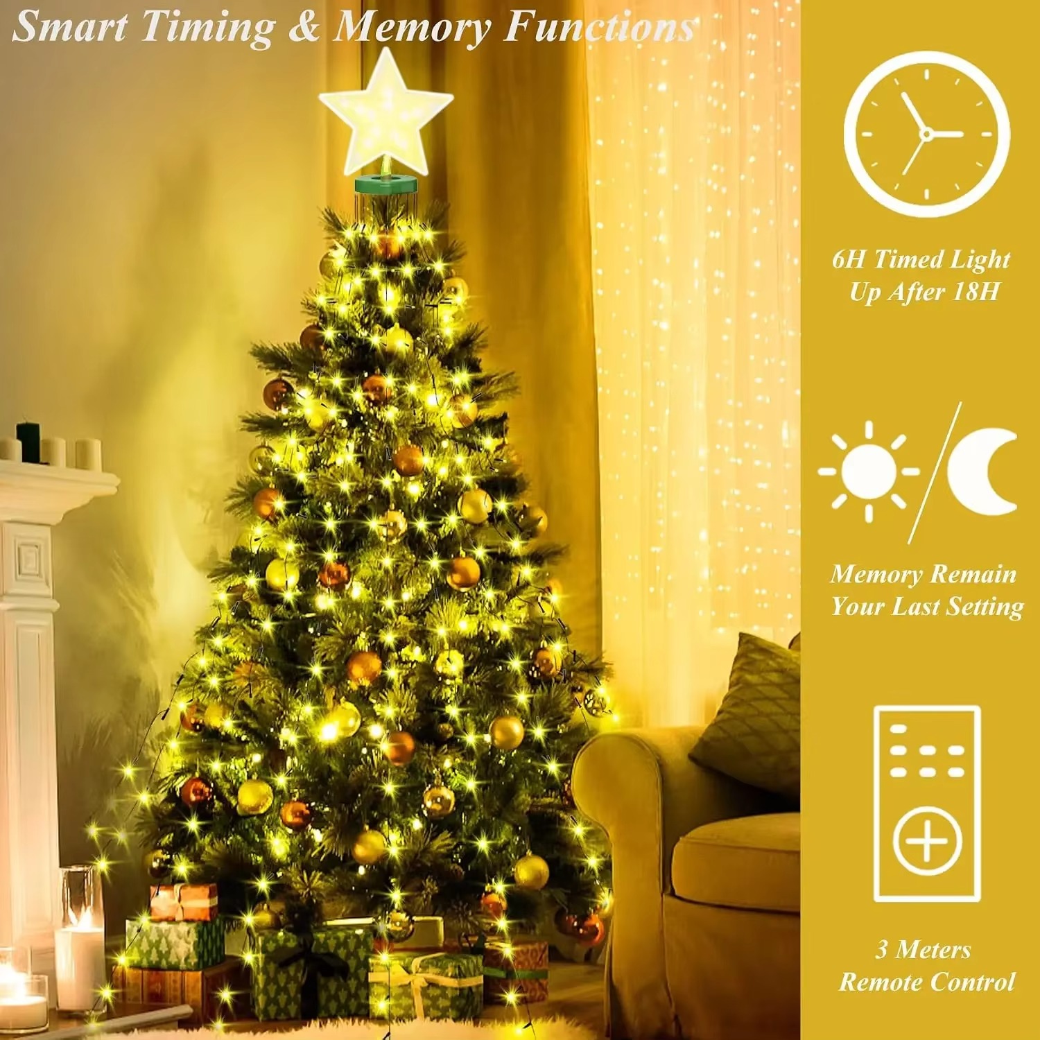 Luci ad anello per albero di N - Star Tree Topper recensione e prezzo