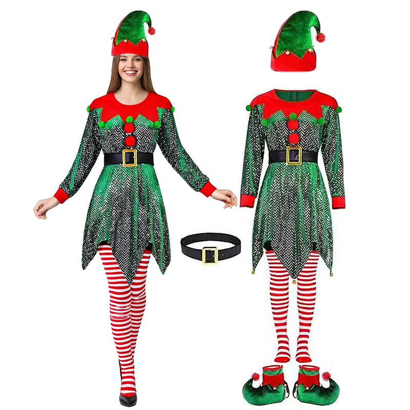 5 pezzi: costume da elfa per N - Elf Costume Christmas recensione e prezzo
