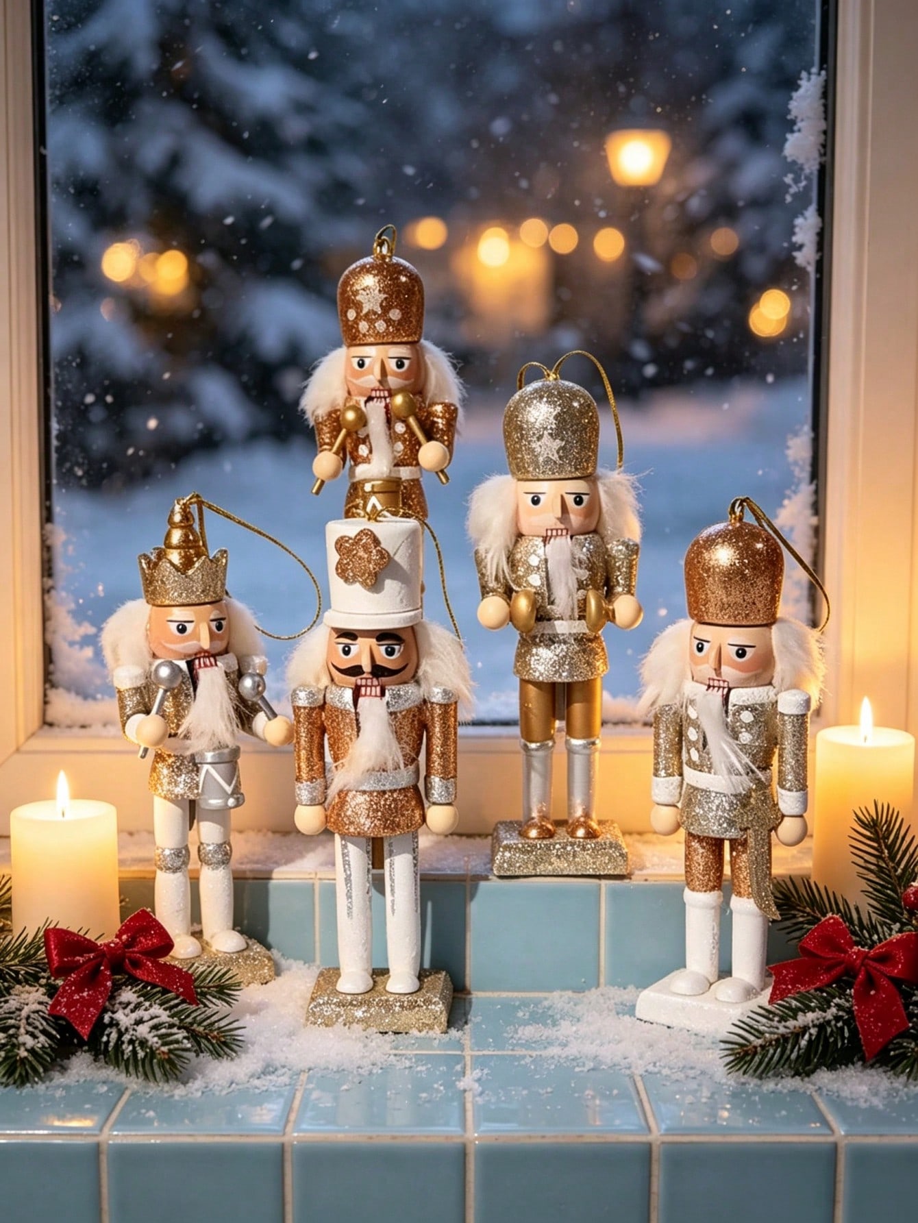Set di 5 ciondoli in legno a f - Nutcracker Figurine recensione e prezzo